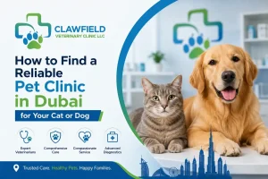 Reliable pet clinic in Dubai providing professional veterinary care for cats and dogs at Clawfield Veterinary Clinic LLC